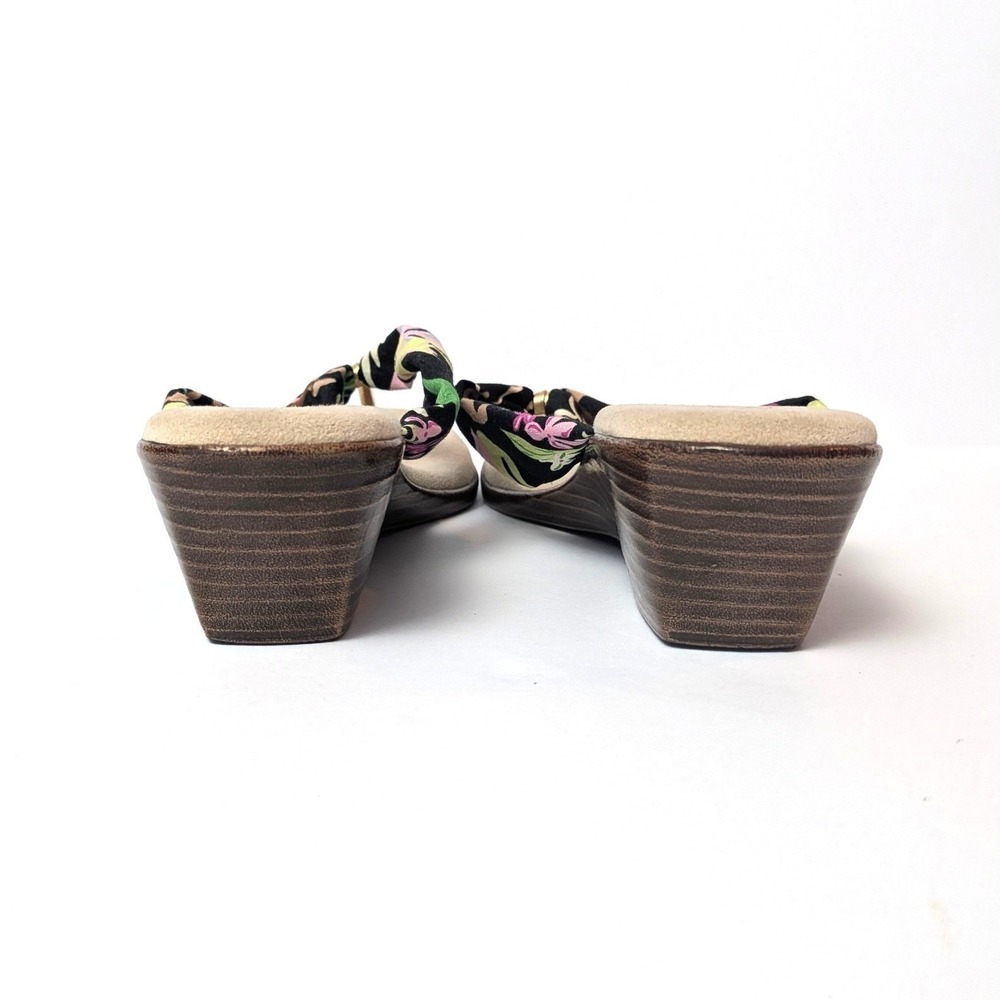 Island Slipper Floral Wedge Flip Flop Sandals Made in Hawaii Resortwear Sz 7 - Picture 11 of 12